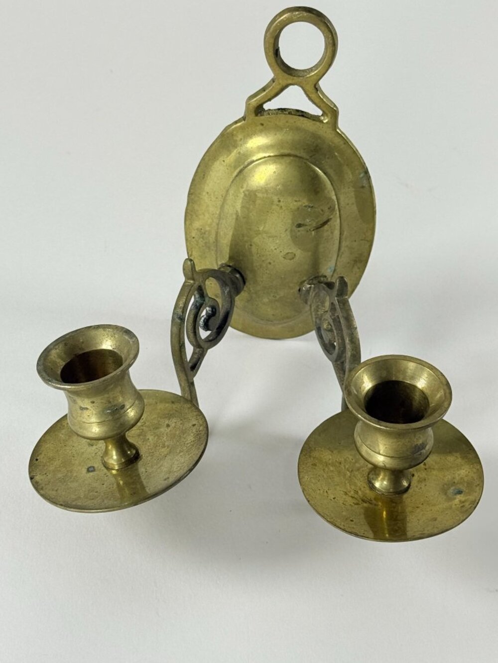 Vintage Ornate Brass Double Candle Wall Sconce Set Of 2 Home Decor